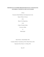 PERFORMANCE OF HYBRID FIBER REINFORCED SELF-CONSOLIDATING AND NORMAL CONCRETE IN THE STATE OF IDAHO
