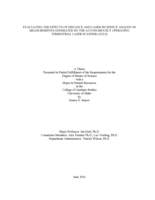 EVALUATING THE EFFECTS OF DISTANCE AND LASER INCIDENCE ANGLES ON MEASUREMENTS GENERATED BY THE AUTONOMOUSLY OPERATING TERRESTRIAL LASER SCANNER (ATLS)