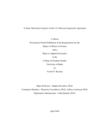 A Game Theoretical Analysis of the U.S.-Mexican Suspension Agreement