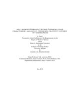 ADULT IDAHO EXTENSION 4-H CLIENTELE TECHNOLOGY USAGE CHARACTERISTICS AND CONTENT PREFERENCES FOR COUNTY EXTENSION  4-H FACEBOOK PAGES