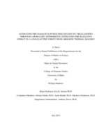 ESTIMATING FIRE RADIATIVE POWER OBSCURATION BY TREE CANOPIES THROUGH LABORATORY EXPERIMENTS: ESTIMATING FIRE RADIATIVE ENERGY IN A LONGLEAF PINE FOREST FROM AIRBORNE THERMAL IMAGERY