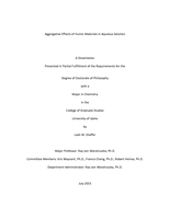 Aggregative Effects of Humic Materials in Aqueous Solution
