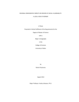 REGIONAL DEMOGRAPHIC IMPACTS on DRIVERS of SOCIAL VULNERABILITY: A LOCAL VIEW of NORWAY