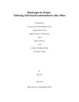 Band gaps by design: Tailoring ZnO based semiconductor alloy films