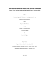 Impact of Nitrogen Stabilizer on Nitrogen Cycling, Nitrifying Organisms, and Winter Wheat Yield and Quality in High Rainfall Zones of Northern Idaho