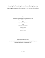 Managing Fine Fuels Using Dormant Season Grazing: Improving Wyoming Big Sagebrush Communities in the Northern Great Basin