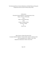 The Relationship Between Nutrient Metabolism and Health Measures During the Periparturient Period in Pacific Northwest Dairy Herds