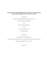 Predicting Vapor-Liquid Equilibrium Over the Entire Two-Phase Region Using Wagner Equation with Only Limited VLE Data