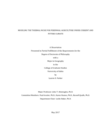 Modeling the thermal niche for perennial agriculture under current and future climate