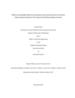 Efficient and Reliable Wide-Area Protection and Control Schemes for Electric Power Systems Based on Time Synchronized Phasor Measurements