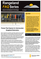 Pioneer Plant Species for Intermountain Rangeland Restoration