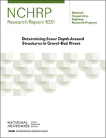 Determining scour depth around structures in gravel-bend rivers