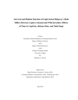 Survival and Habitat Selection of Light-footed Ridgway’s Rails Differs Between Captive-released and Wild Juveniles: Effects of Time in Captivity, Release Date, and Tidal Stage