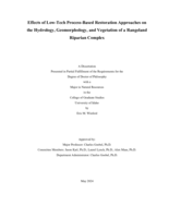 Effects of Low-Tech Process-Based Restoration Approaches on the Hydrology, Geomorphology, and Vegetation of a Rangeland Riparian Complex