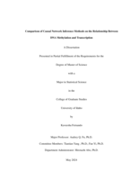 Comparison of Causal Network Inference Methods on the Relationship Between DNA Methylation and Transcription
