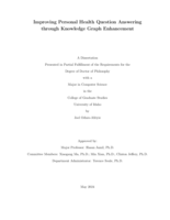Improving Personal Health Question Answering through Knowledge Graph Enhancement