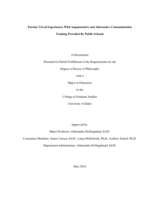 Parents’ Lived Experiences With Augmentative and Alternative Communication Training Provided By Public Schools