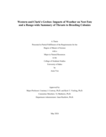 Western and Clark's Grebes: Impacts of Weather on Nest Fate and a Range-wide Summary of Threats to Breeding Colonies