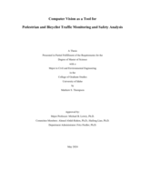 Computer Vision as a Tool for Pedestrian and Bicyclist Traffic Monitoring and Safety Analysis