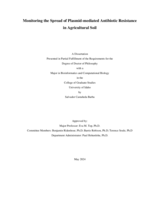 Monitoring the Spread of Plasmid-mediated Antibiotic Resistance in Agricultural Soil