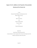 Impact of CaCl2 Addition on the Properties of Enzymatically Hydrolyzed Pea Protein Gels