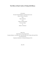 The Effects of Dual Credit on Writing Self-Efficacy