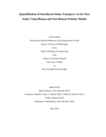 Quantification of Intrathecal Solute Transport: An In Vitro Study Using Human and Non-Human Primate Models