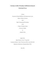 Listening Carefully: Disrupting Adultification during the Sentencing Process