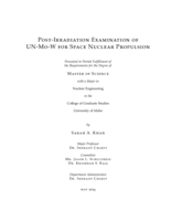 Post-Irradiation Examination of UN-Mo-W for Space Nuclear Propulsion