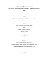 Keep Your Language in Your Back Pocket: Using Internet Connected and Mobile Technologies for Language Revitalization in Idaho