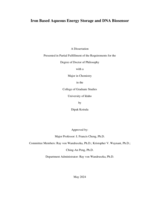 Iron Based Aqueous Energy Storage and DNA Biosensor
