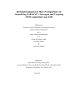 Biofunctionalization of Micro/Nanoparticles for Neutralizing SARS-CoV-2 Surrogate and Targeting ACE2-expressing Lung Cells