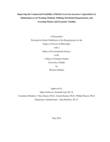 Improving the Commercial Feasibility of Burbot (Lota lota maculosa) Aquaculture by Optimizing Larval Weaning Methods, Defining Nutritional Requirements, and Assessing Market and Economic Viability
