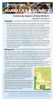 Community Impacts of Idaho's Dairy Workforce (2017)