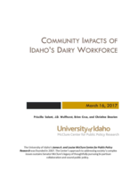 Community Impacts of Idaho's Dairy Workforce