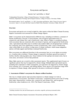 Ecosystems and Species Report