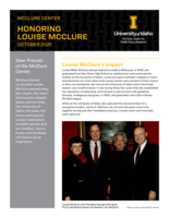 Honoring Louise McClure, October 2021 Newsletter