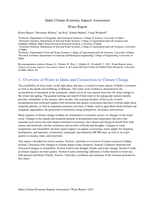 Water Technical Report