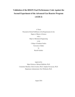 Validation of the BISON Fuel Performance Code Against the Second Experiment of the Advanced Gas Program (AGR-2)