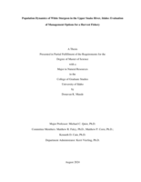 Population Dynamics of White Sturgeon in the Upper Snake River, Idaho: Evaluation of Management Options for a Harvest Fishery