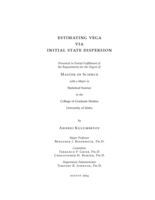 Estimating Vega via Initial State Dispersion