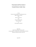 Procurement and Preservation of Neonatal Porcine Cardiac Tissue