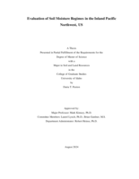 Evaluation of Soil Moisture Regimes in the Inland Pacific Northwest, US