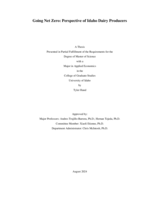 Going Net Zero: Perspective of Idaho Dairy Producers