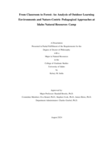 From Classroom to Forest: An Analysis of Outdoor Learning Environments and Nature-Centric Pedagogical Approaches at Idaho Natural Resources Camp