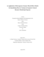 An Application of Heterogenous-Variance Mixed-Effects Models for Quantifying Observer Variance in Expansive Natural Resource Monitoring Programs
