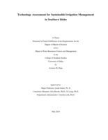 Technology Assessment for Sustainable Irrigation Management in Southern Idaho