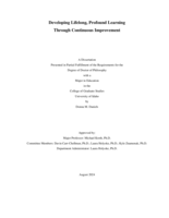 Developing Lifelong, Profound Learning  Through Continuous Improvement