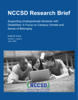 NCCSD Research Brief Supporting Undergraduate Students with Disabilities: A Focus on Campus Climate and Sense of Belonging