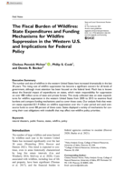 The Fiscal Burden of Wildfires: State Expenditures and Funding Mechanisms for Wildfire Suppression in the Western U.S. and Implications for Federal Policy